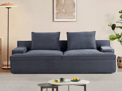 Nimbus - Oversized Full Foam 4 Seater Couch For Living Room Upholstered In Soft Corduroy, Wide Armrests US Pride