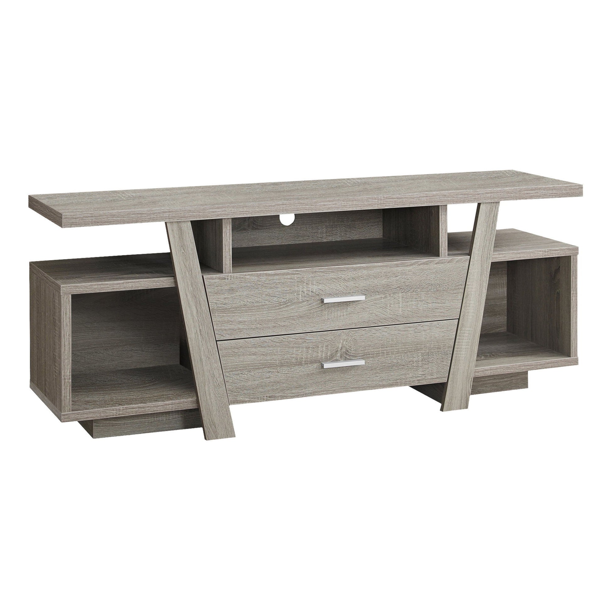 TV Stand, Console, Media Entertainment Center, Storage Drawers, Contemporary & Modern - Taupe 8th Street