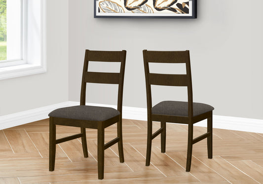 Dining Chair, Upholstered, Side, Dining Room, Transitional (Set of 2) - Brown 8th Street