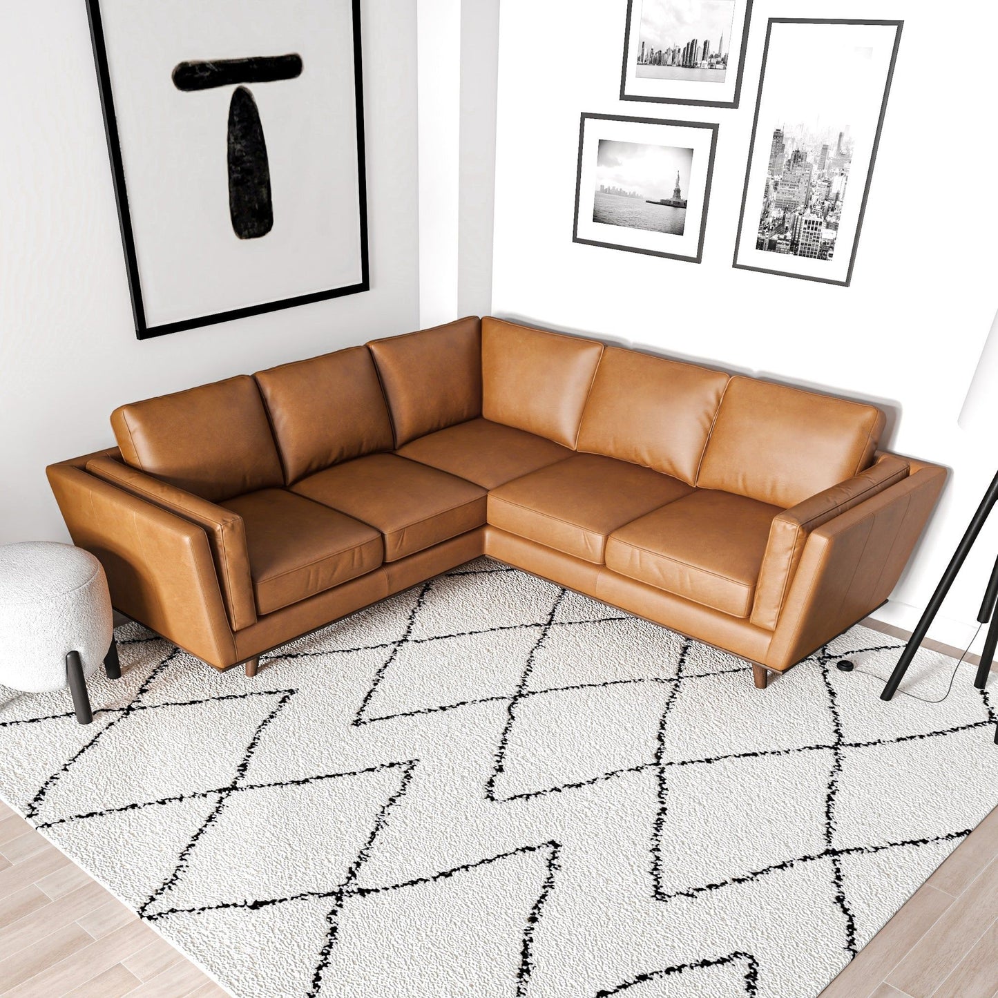 Erman - Corner Sofa - Tan Ashcroft Furniture