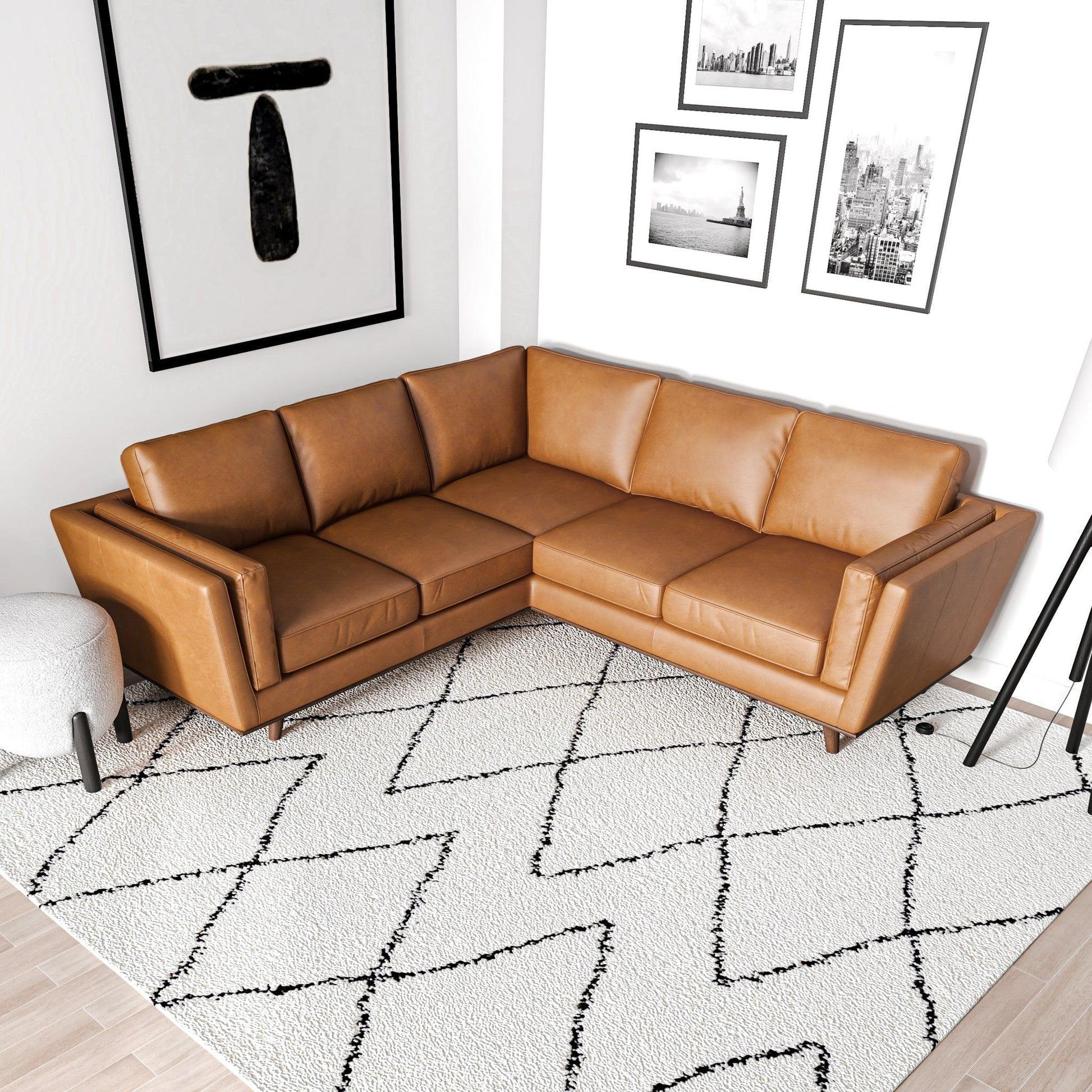Erman - Corner Sofa - Tan Ashcroft Furniture