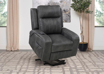 Raelynn - Upholstered Track Arm Recliner Coaster Fine Furniture
