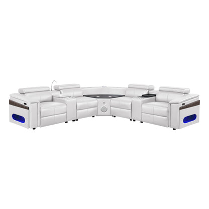 Nova - Sectional With Bluetooth Speaker, LED And Lifting Wine Cabinet Matrix Furniture Group