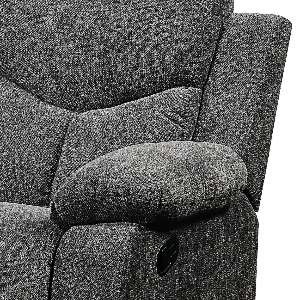 Kalen - Chenille Sofa With Drop Down Table - Gray Acme