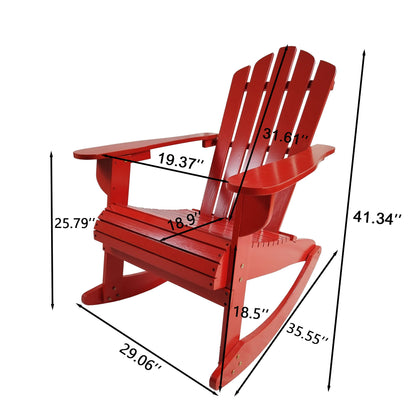 Reclining Outdoor Rocking Adirondack Chair Home Essentials