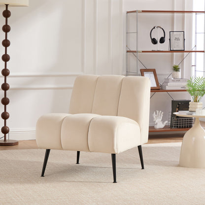 Upholstered Armless Chair For Living Room Home Essentials