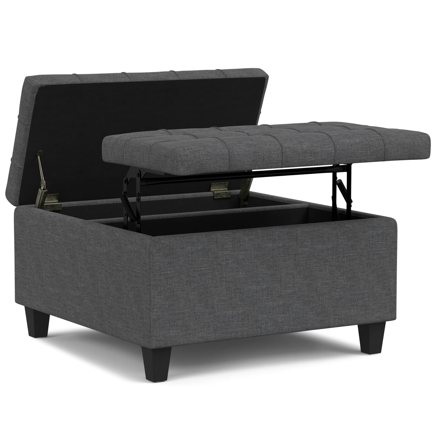 Harrison - Upholstered Coffee Table Storage Ottoman Simpli-Home
