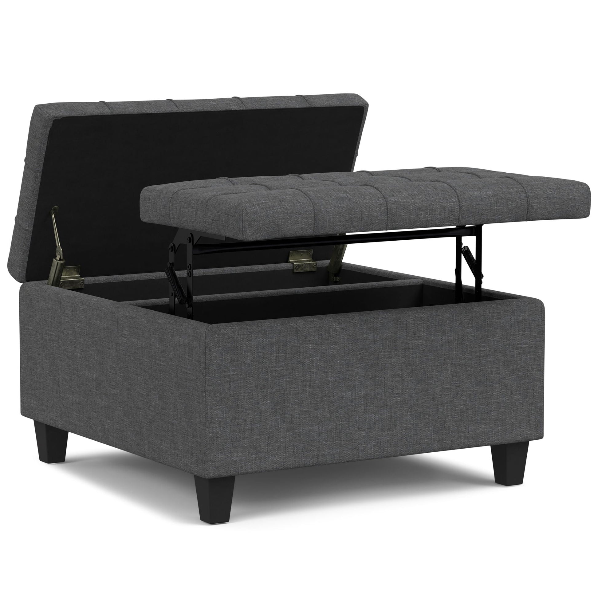 Harrison - Upholstered Coffee Table Storage Ottoman Simpli-Home