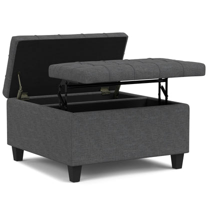 Harrison - Upholstered Coffee Table Storage Ottoman Simpli-Home