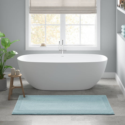 Splendor - 24" x 44" Tufted Reversible Bath Rug - Blue Madison Park Signature
