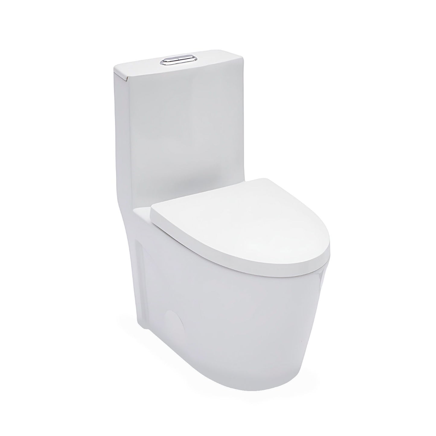 1 Piece Toilet For Bathroom, Dual Flush 1.24 / 1.6 Gpf, Soft Closing Seat - White Daily Nest