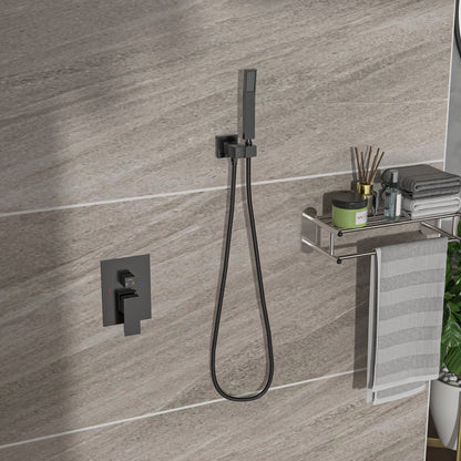 10" Square Dual Shower Head System Wall Mounted With Rough In Valve Modern Bathroom Fixture Daily Nest