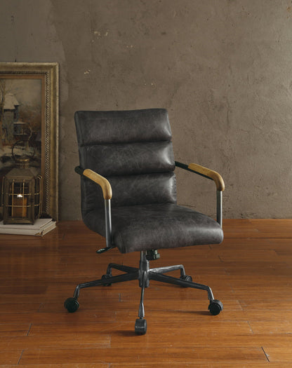 Harith - Retro Top Grain Leather Office Chair Acme
