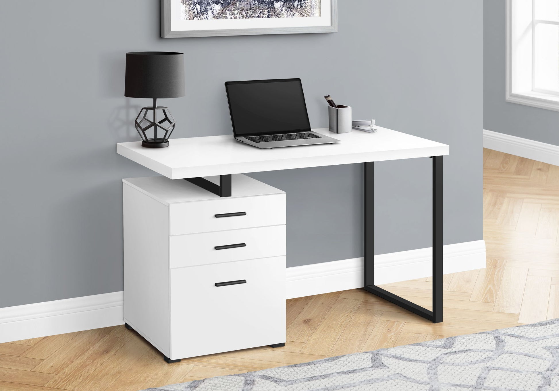 Computer Desk For Home Office, Left, Right Set - Up, Ample Storage Drawers 8th Street
