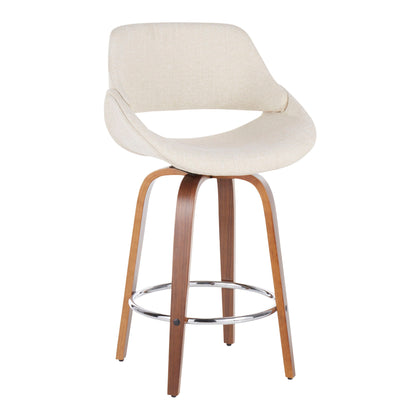 Fabrico - Mid Century Modern Counter Stool (Set of 2) Lumi Source