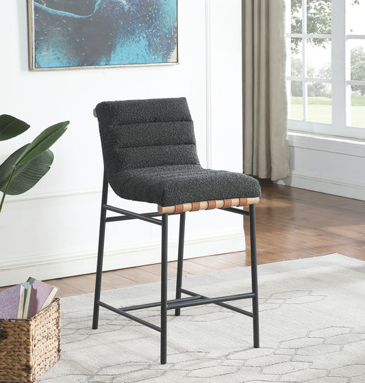 Lahni - 17" Boucle Fabric Counter Height Chair Lilola Home