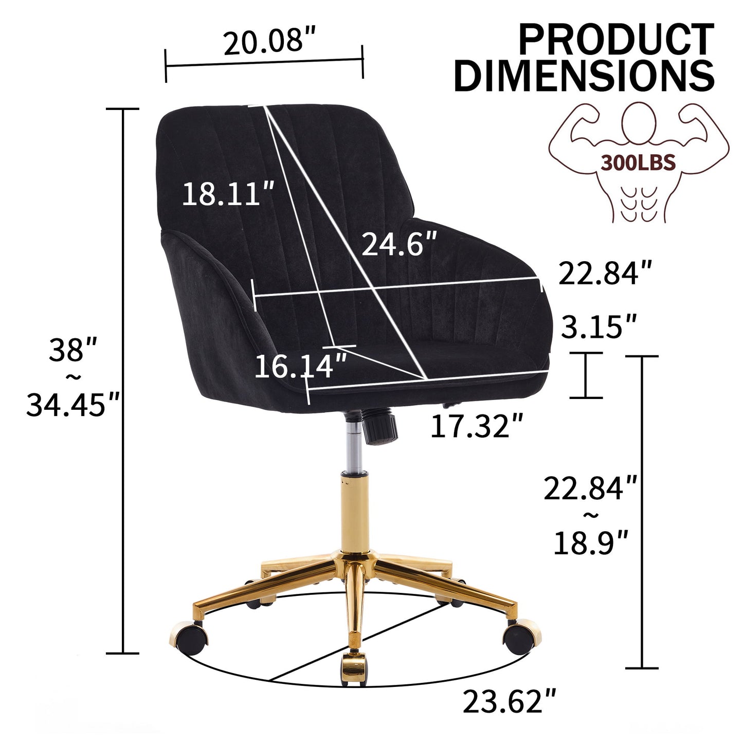 Adjustable Ergonomic Swivel Office Chair Home Essentials