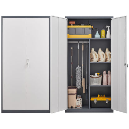 Large Capacity Wardrobe With Hanging Rod And Compartments Daily Nest