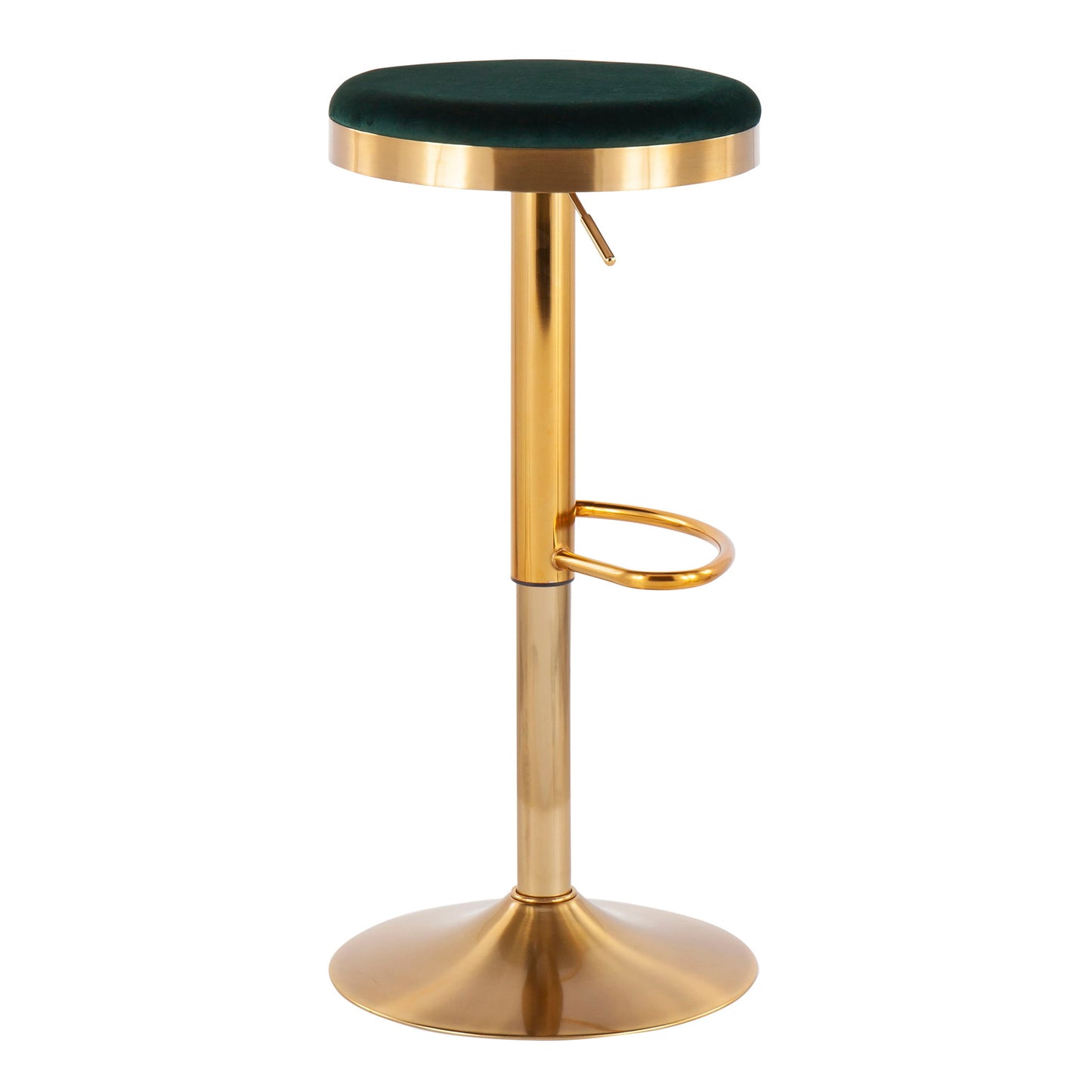 Dakota - Contemporary Upholste Adjustable Barstool (Set of 2) Lumi Source