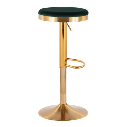 Dakota - Contemporary Upholste Adjustable Barstool (Set of 2) Lumi Source