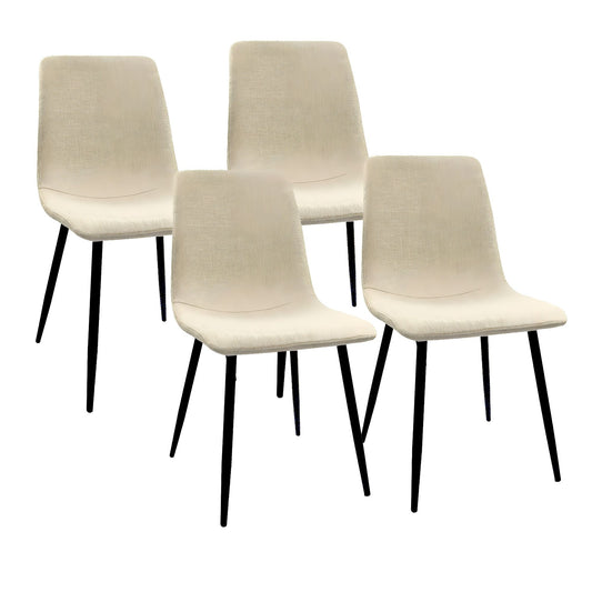 Modern Dining Table & Suede Chair Set WIth Rectangular Metal Base Home Essentials