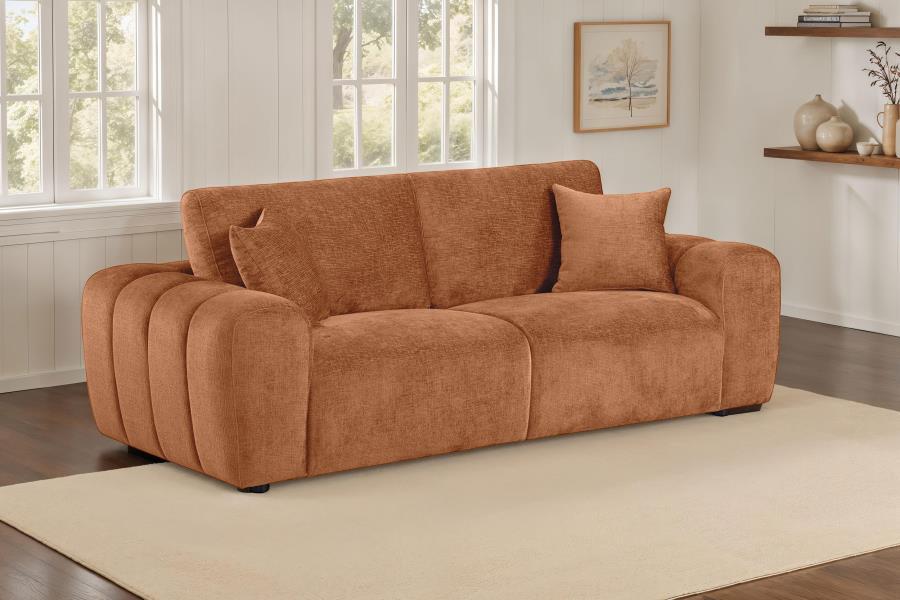 Burnett - Chenille Upholstered Wide Arm Sofa Coaster Fine Furniture