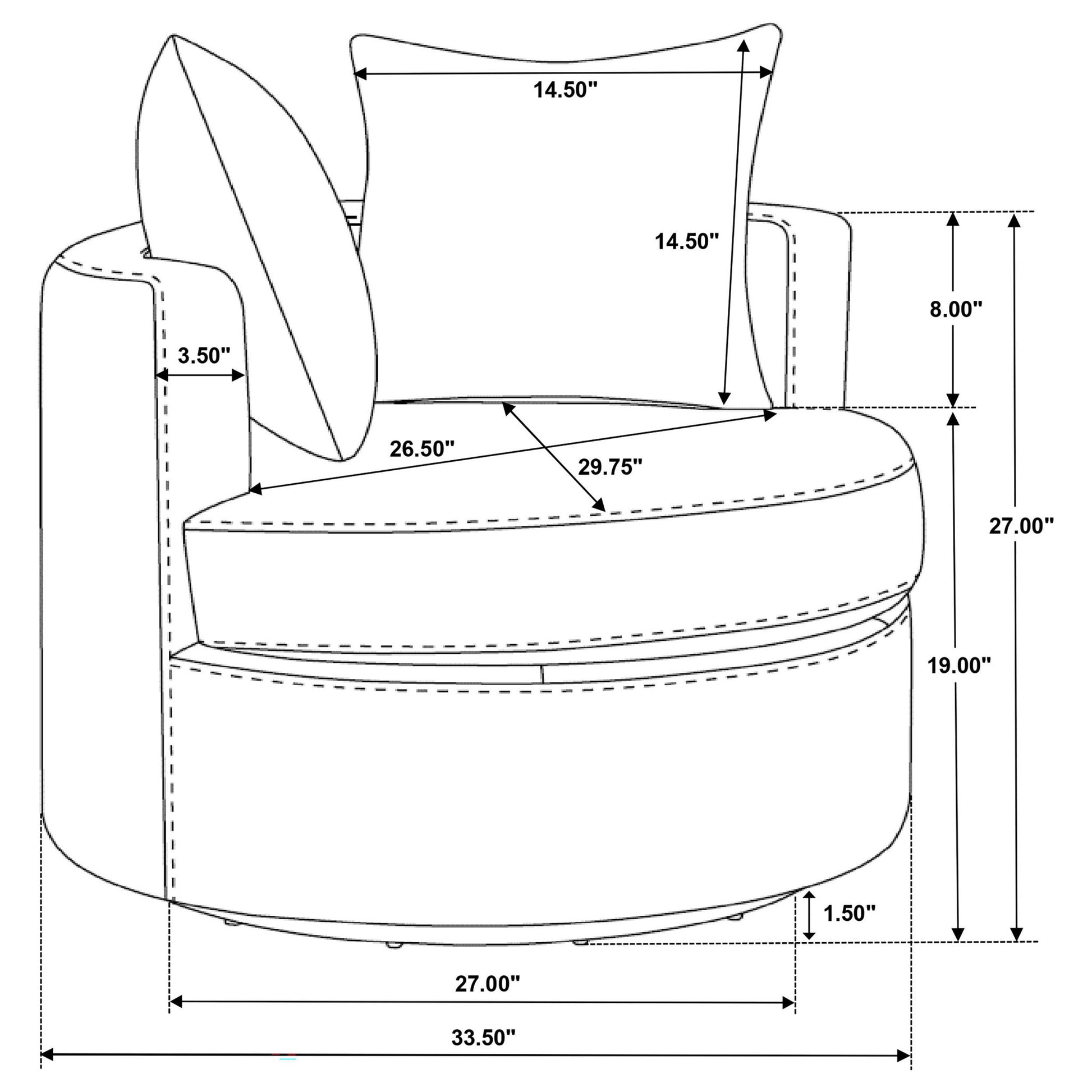 Quinn - Swivel Accent Chair Furniture Max