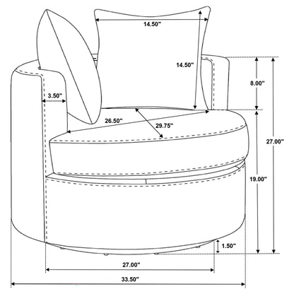 Quinn - Swivel Accent Chair Furniture Max
