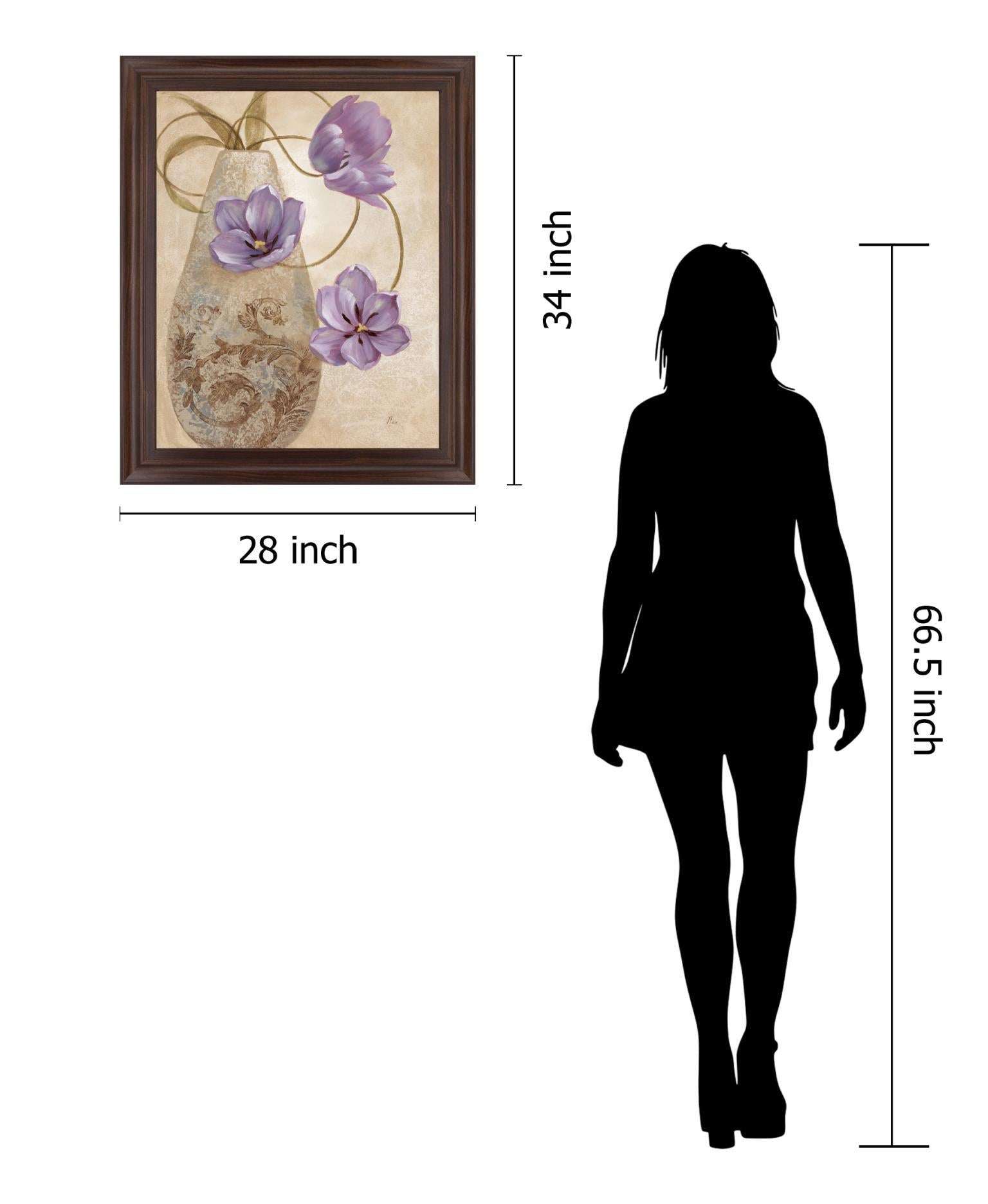 Twilight Petals - 28" x 34" Framed Wall Art Classy Art