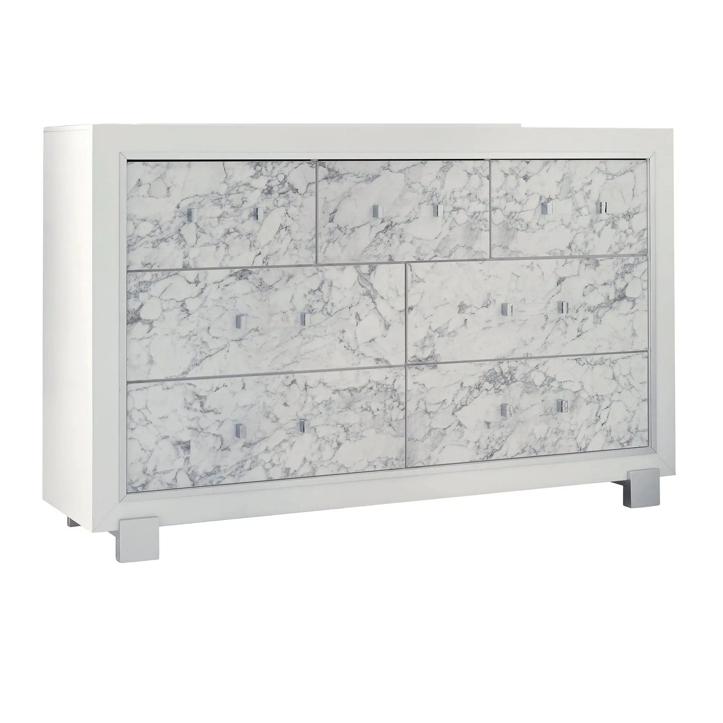 Skye - Marble Dresser - White Global Furniture USA