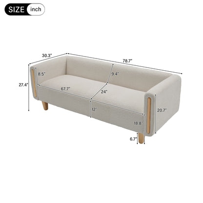 3 Seater Sofa For Living Room - Oatmeal Noble House