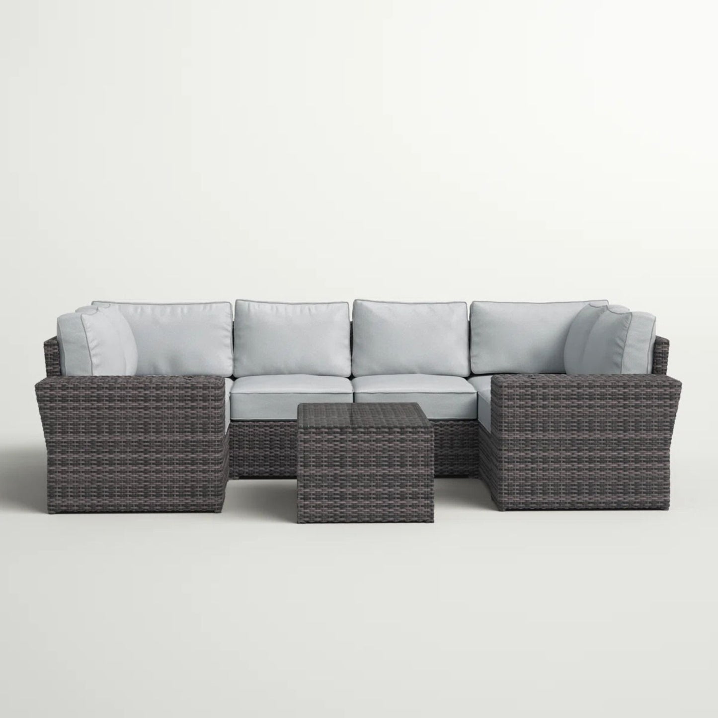 Stylish Wicker Patio Set Table LSI Patio Furniture