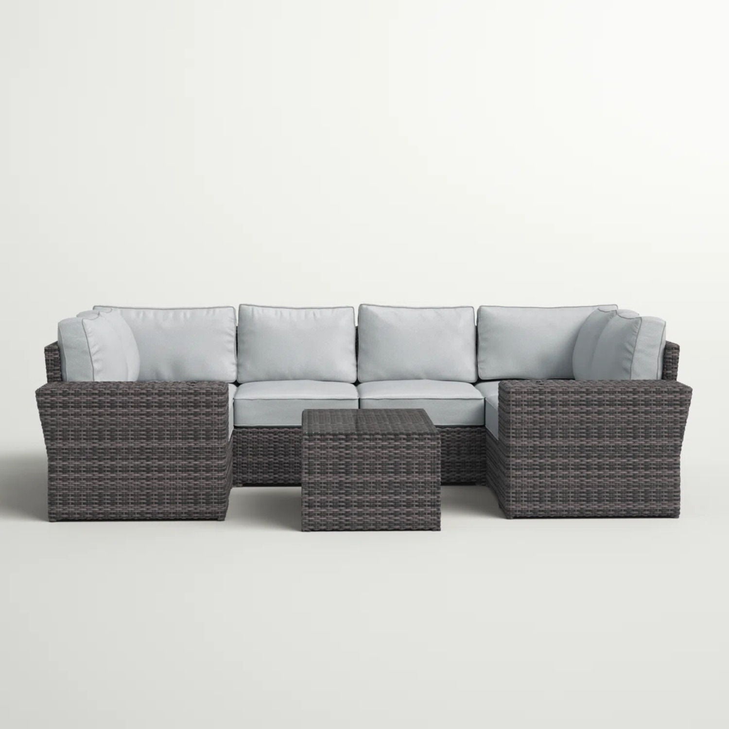 Stylish Wicker Patio Set Table LSI Patio Furniture