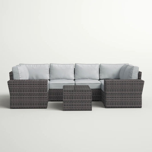 Stylish Wicker Patio Set Table LSI Patio Furniture