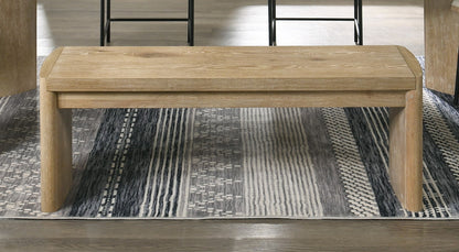 Magnus - Wide Dining Bench - Wooden Oak Lilola Home