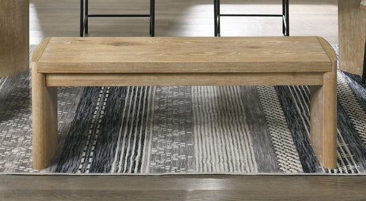 Magnus - Wide Dining Bench - Wooden Oak Lilola Home