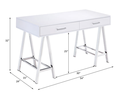 Coleen - High Gloss Writing Desk With USB Acme