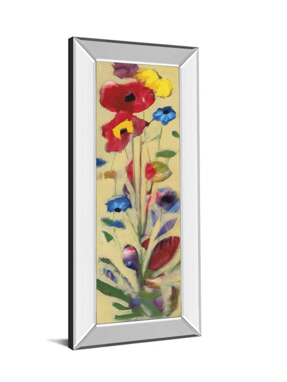 Wildflower I By Jennifer Zybala - Mirror Framed Print Wall Art - Red