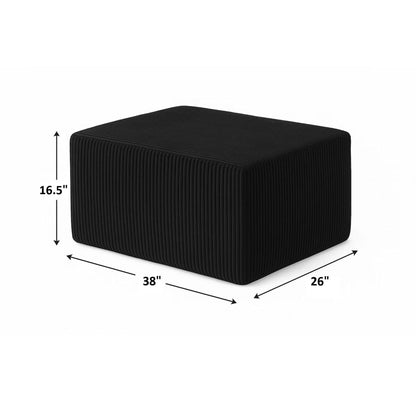 Upholstered Ottoman, Lounge Furniture - Black Home Essentials