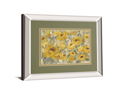 Yellow Roses By Silvia Vassileva Mirrored Frame - Yellow