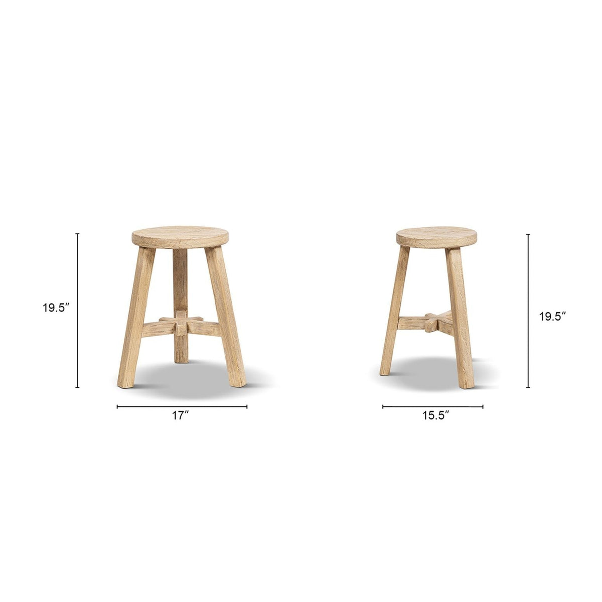 Linden - Round Stool - Light Brown Jennifer Taylor Home