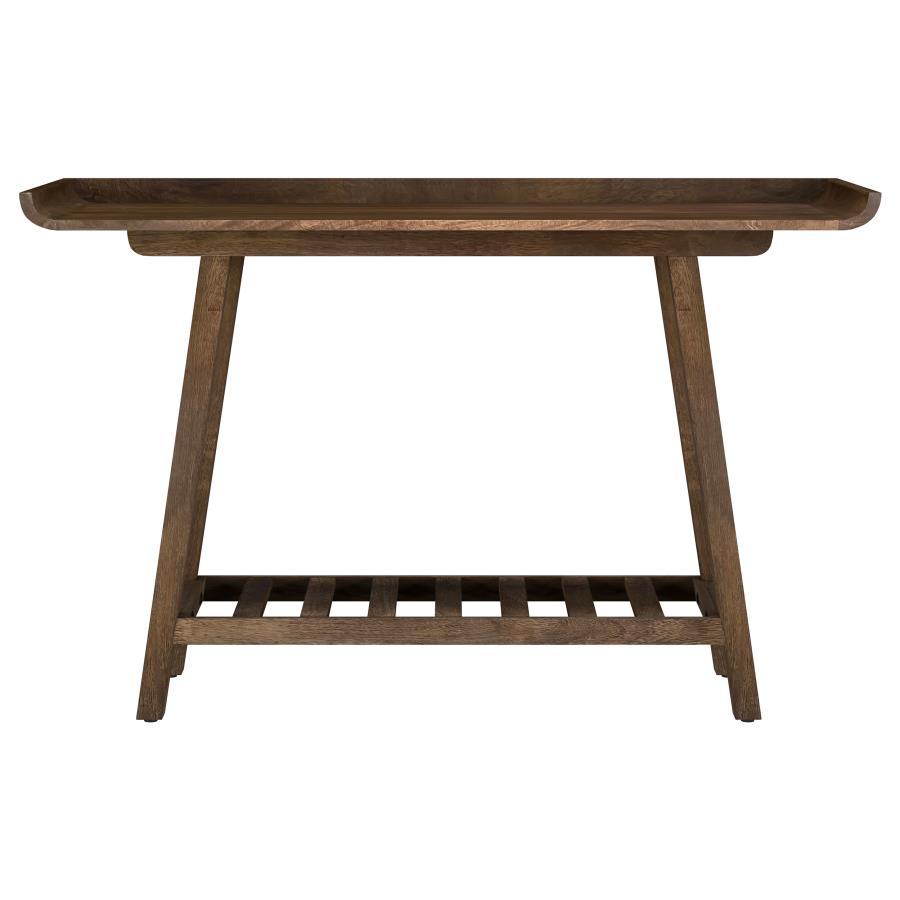 Ornelas - Console Table With Slatted Shelf - Mango Brown Coaster Fine Furniture