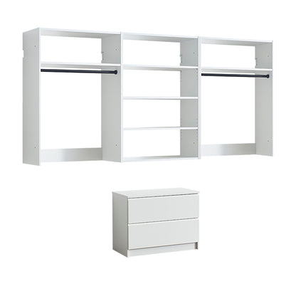 Devi - Wall Mounted Closet System With Modular Units Home Essentials