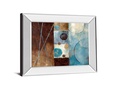 Roll With It I By Nan - Mirror Framed Print Wall Art - Blue