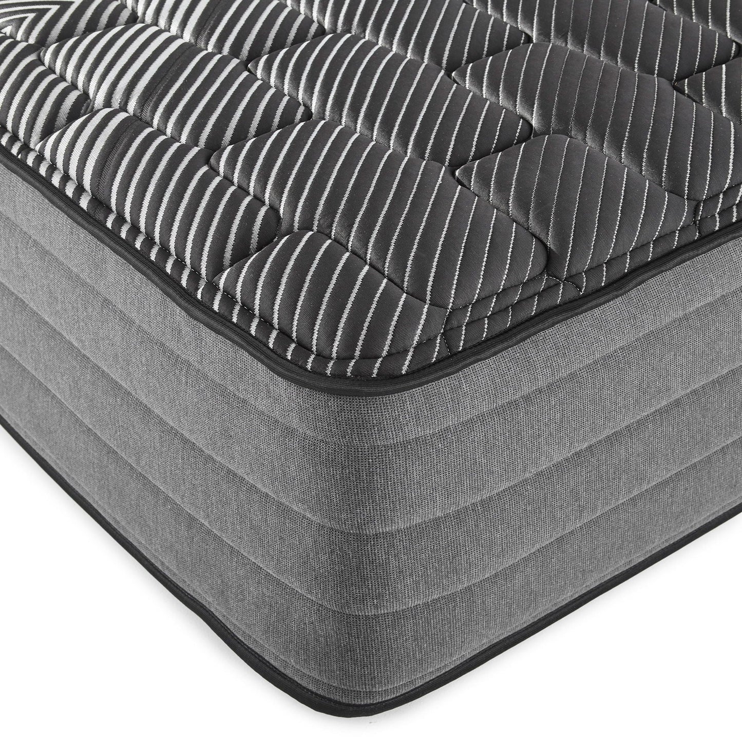 Starrett Black - 14" Euro Top Hybrid Mattress With Copper Gel And Silver Infused Foam - Sleek Black - Twin - Black Furniture Max