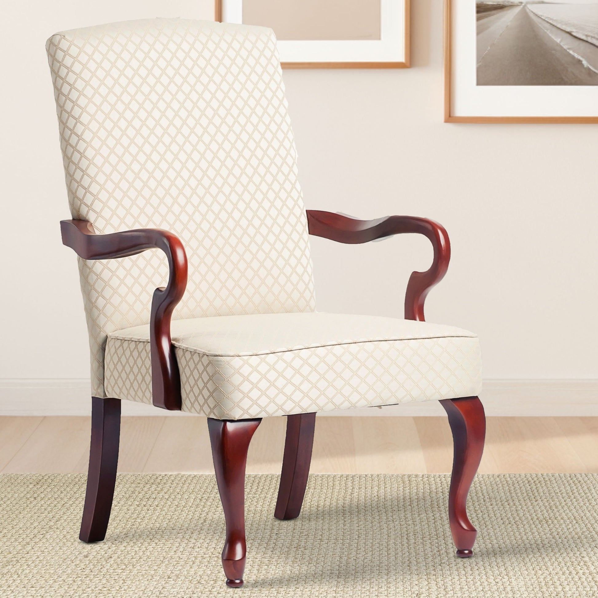 Delaney - Elegant Gooseneck Arm Chair With High Back Ridgecrest Home
