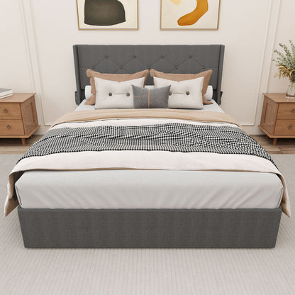 Bed With Gas Lift Storage, USB Ports Home Essentials