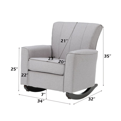 Denzell - Rocking Chair - Light Gray Acme