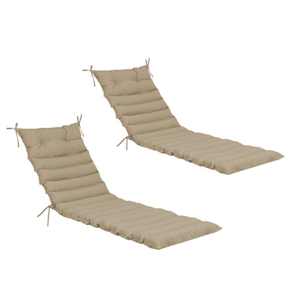 2 Piece Outdoor Chaise Lounge Chair Cushion Set Home Essentials