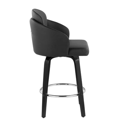 Dahlia - Contemporary Counter Stool Round Footrest (Set of 2) Lumi Source